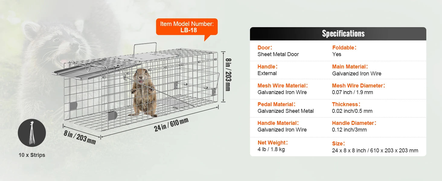 Live Animal Cage Trap
