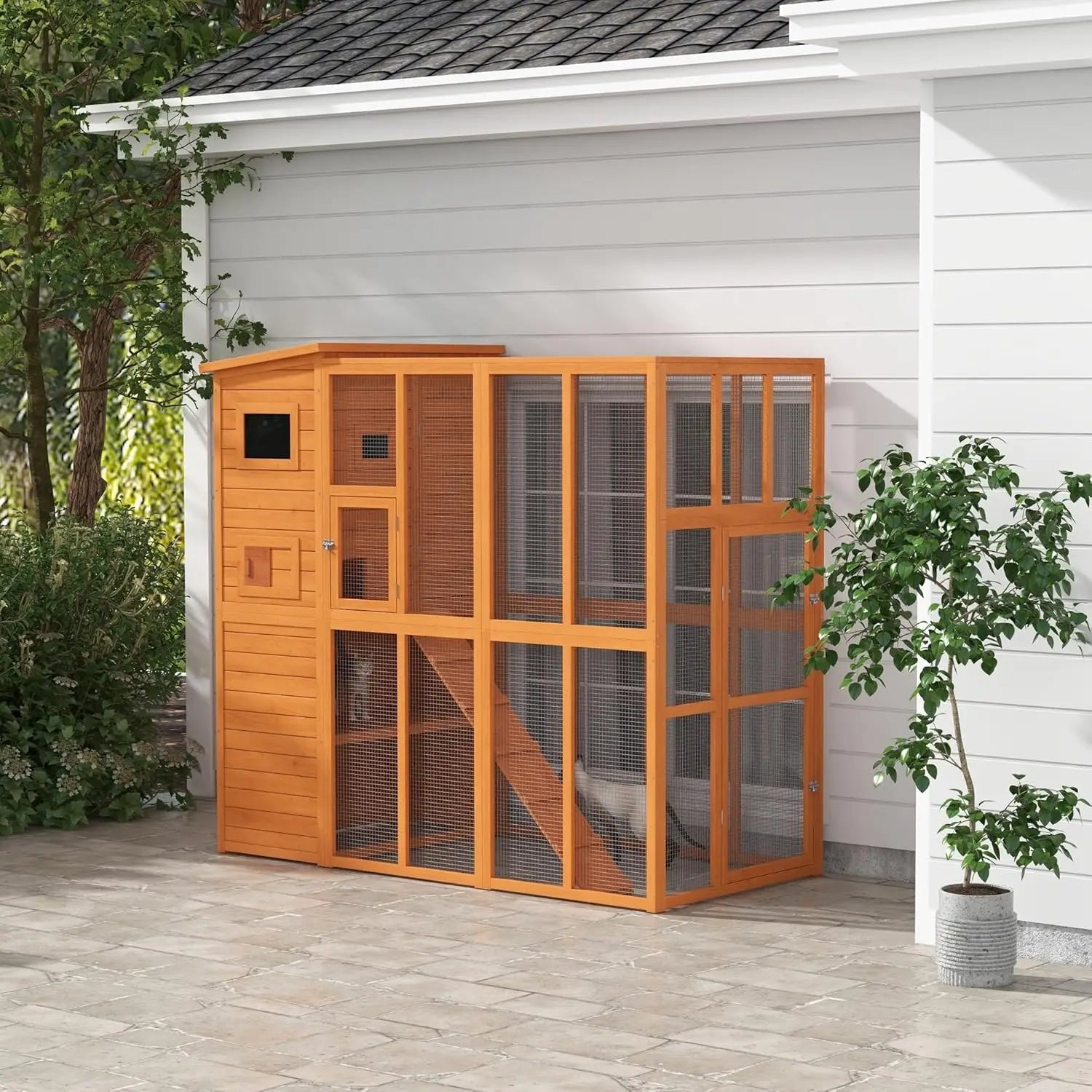 Wooden Cat Enclosure