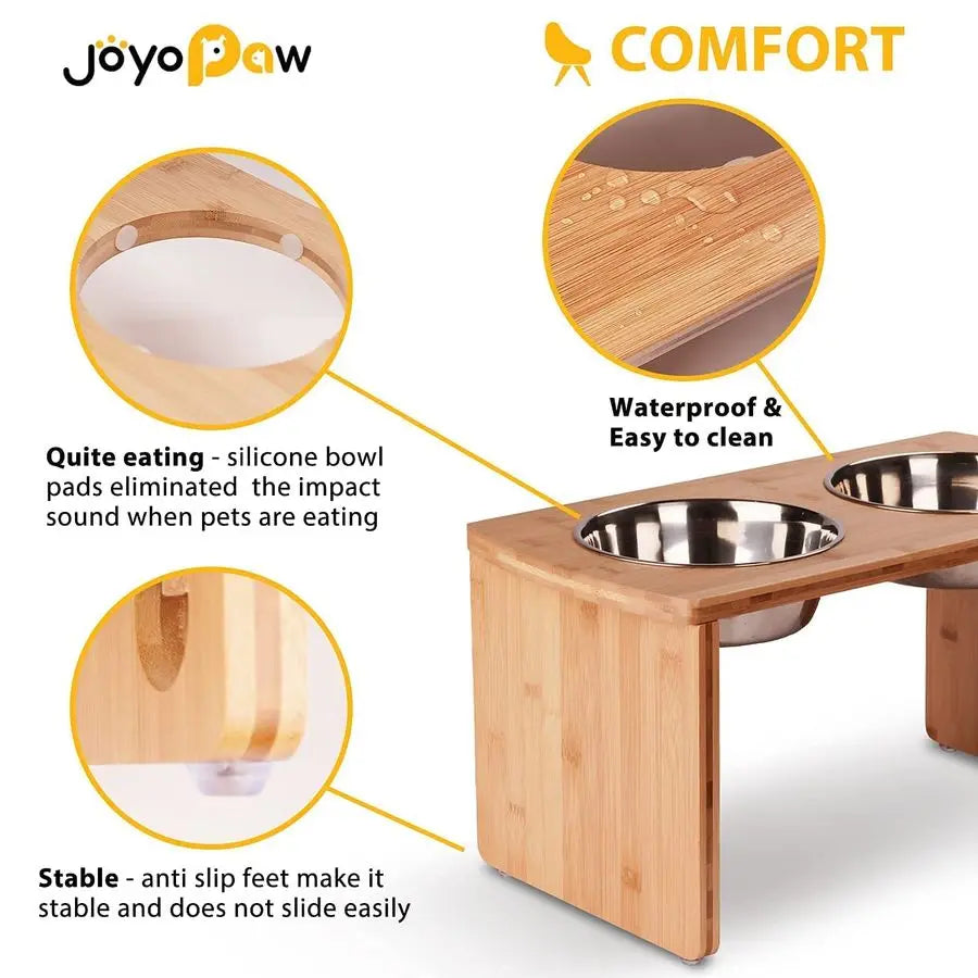 Bamboo Raised Dog Bowl