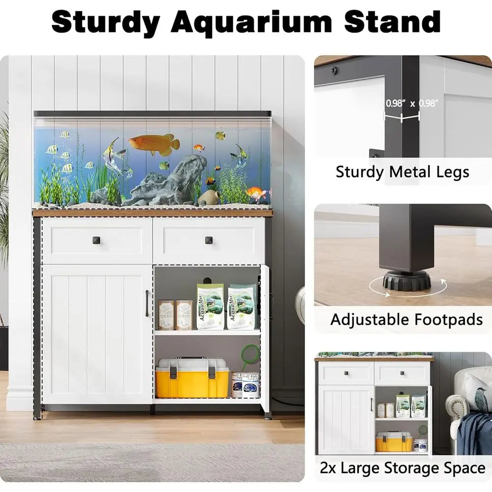 White Heavy-Duty Stand/40-50 Gallons