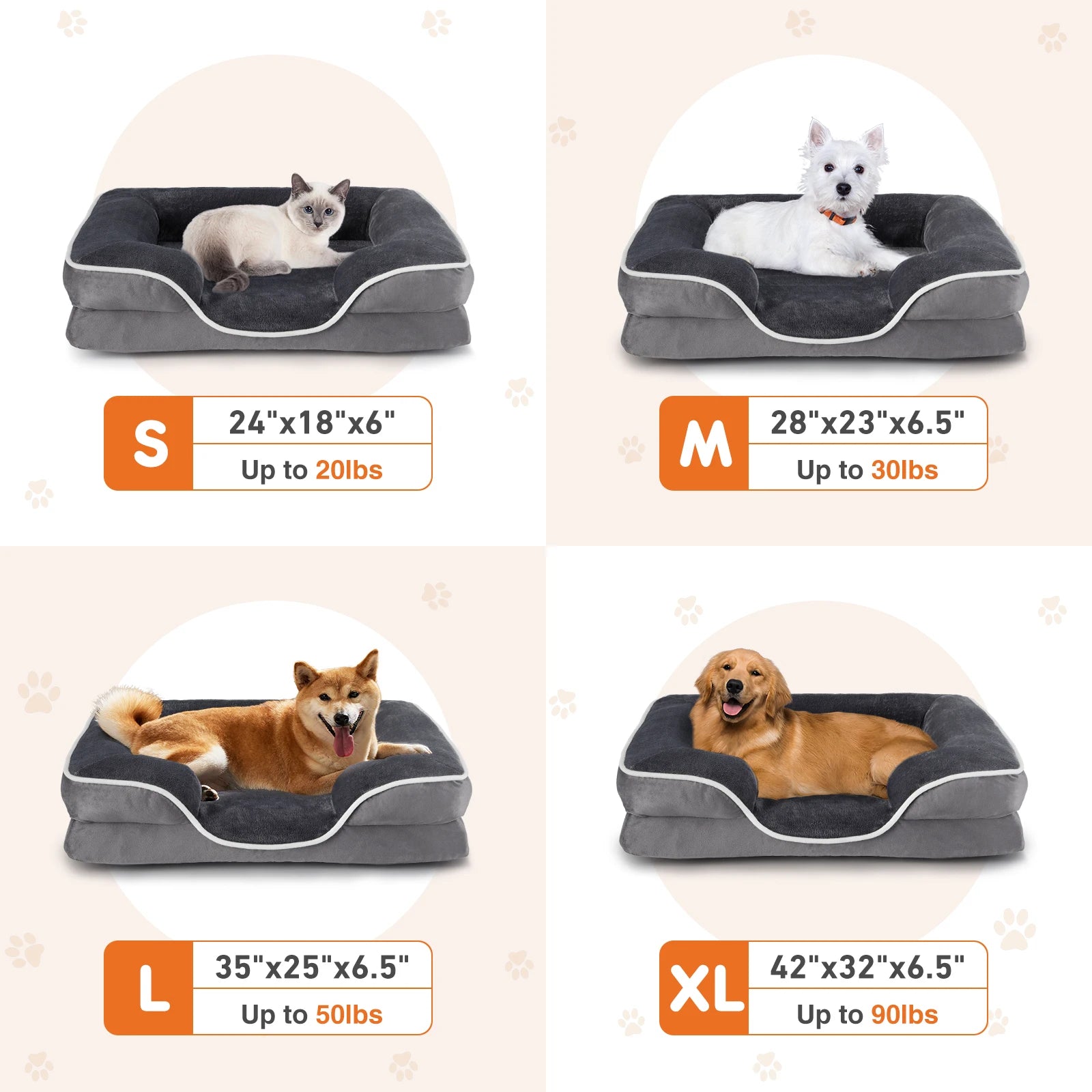 Orthopedic Pet Bed Memory Foam