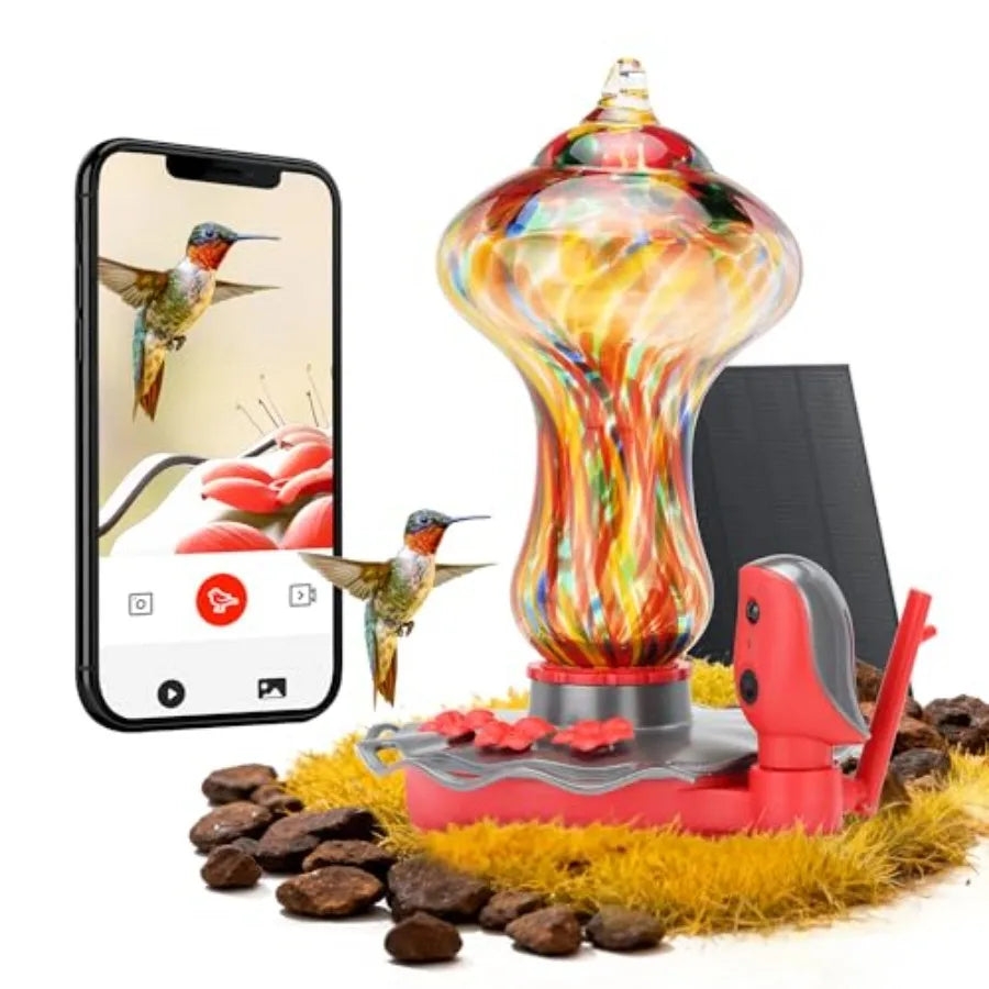 Glass Smart Hummingbird Feeder