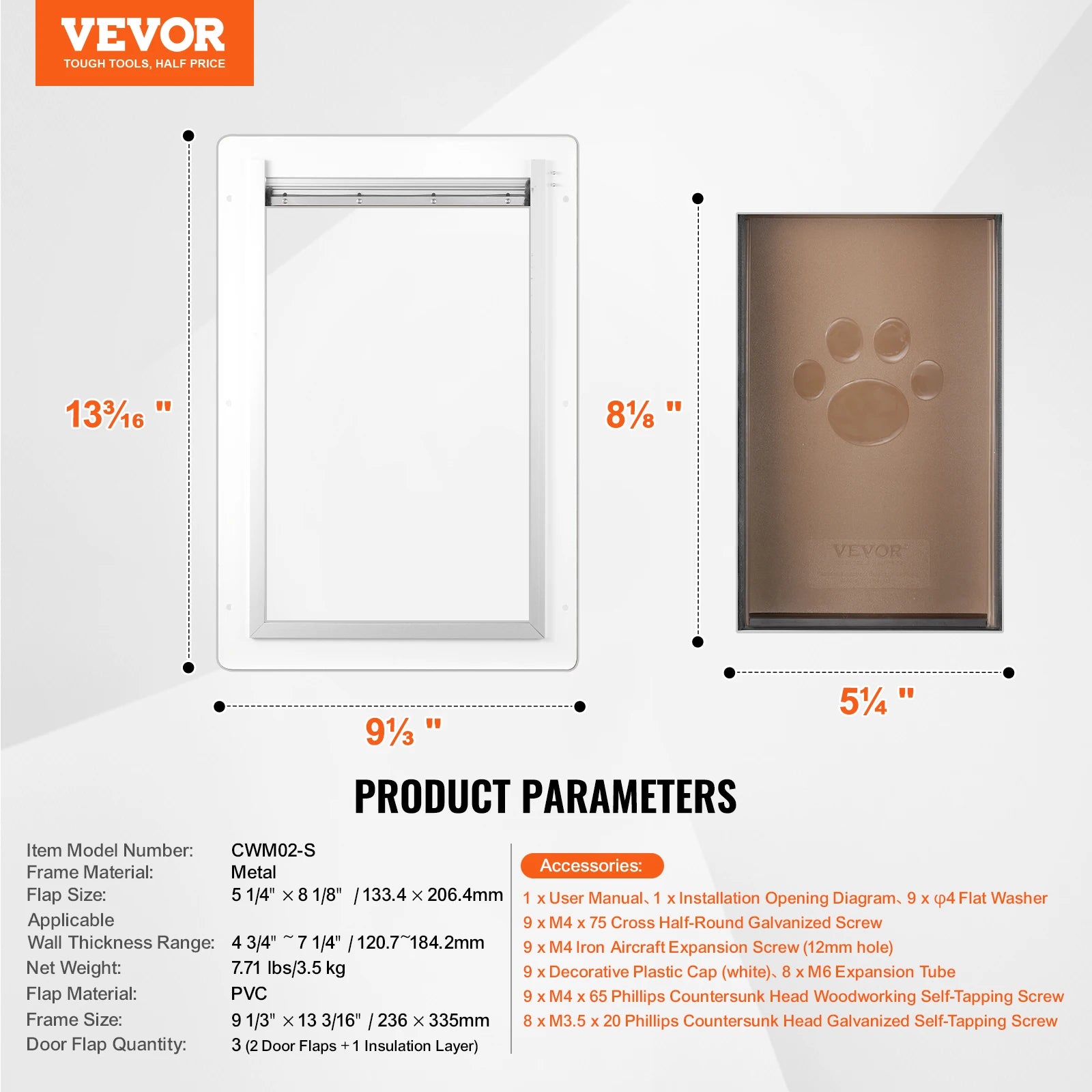 Pet Door Metal Frame
