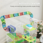 Small Animal Cage with Tubes and Tunnels