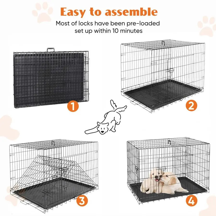 Large Dog Crate with Divider Panel
