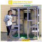 70" Wooden Cat Enclosure