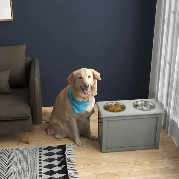 Raised Dog Feeding Station