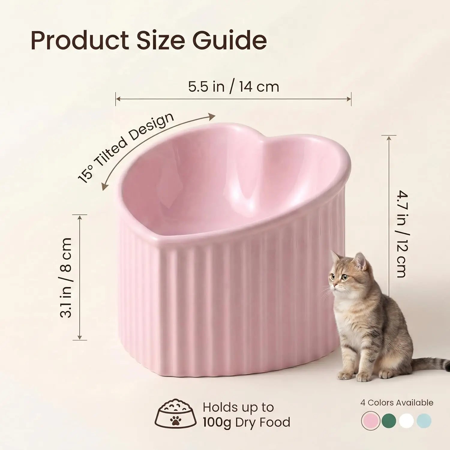 Elevated Ceramic Cat Bowls