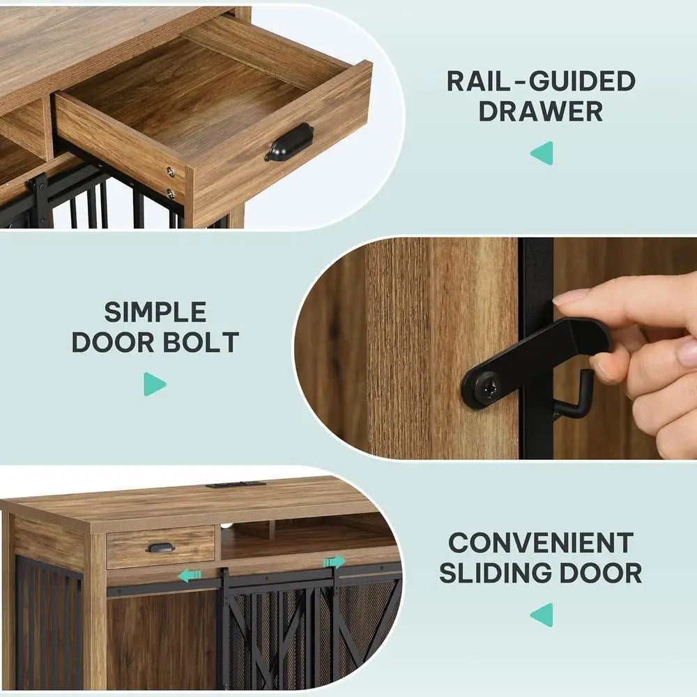 63" Double Dog Crate