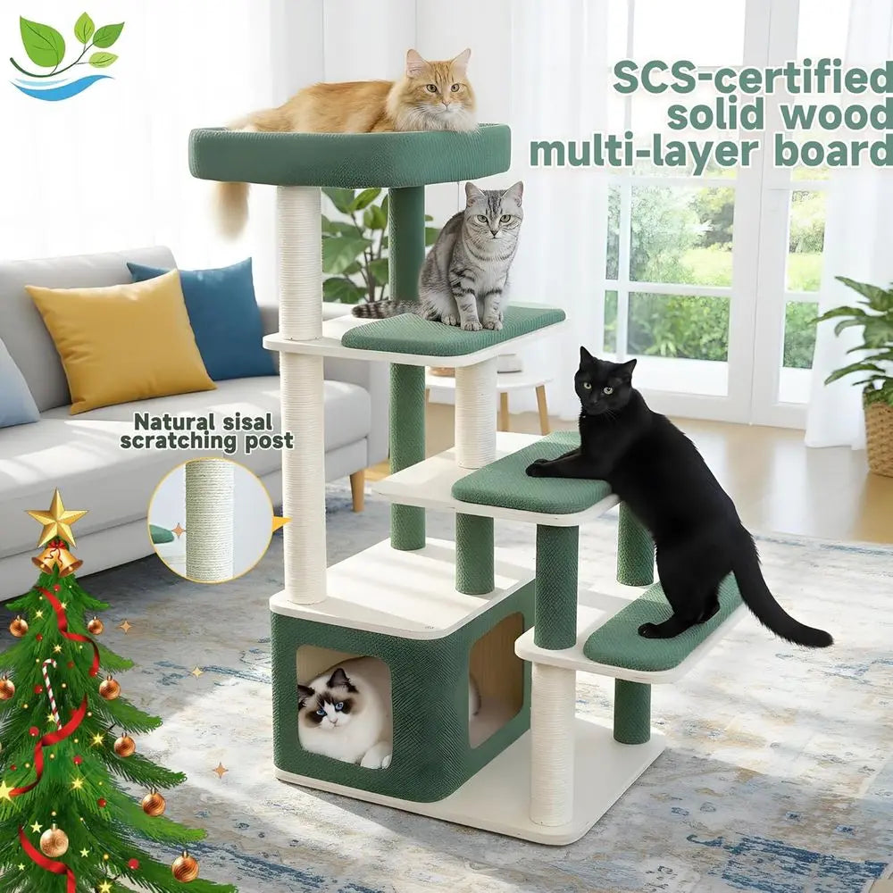 Wood Cat Tree Tower