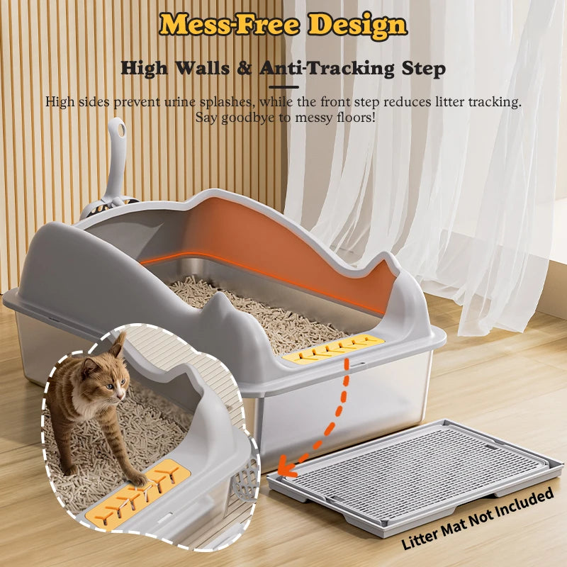 Stainless Steel Cat Litter Box
