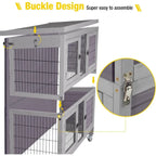 Rabbit Hutch Folding Bunny Cage