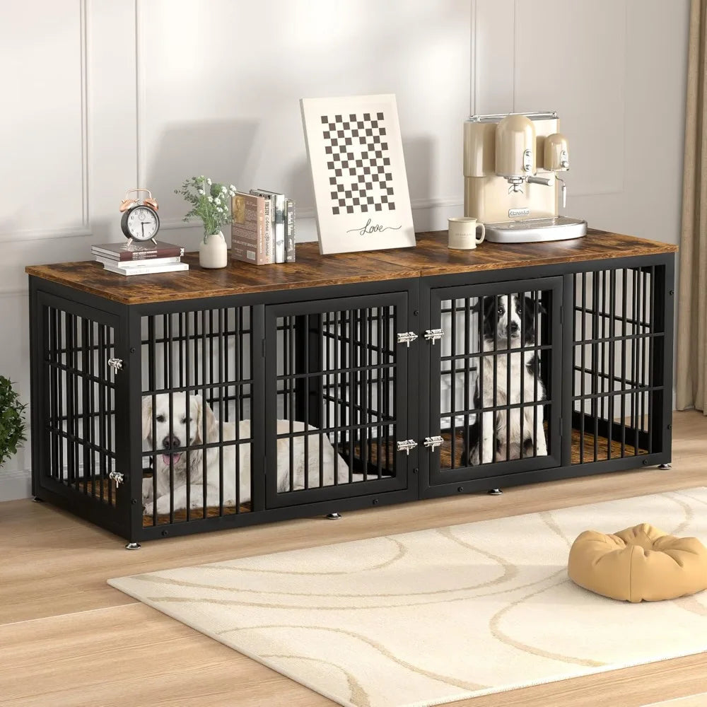 78" Double Dog Crate