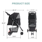 Wheels Foldable Pet Stroller for Small Pets