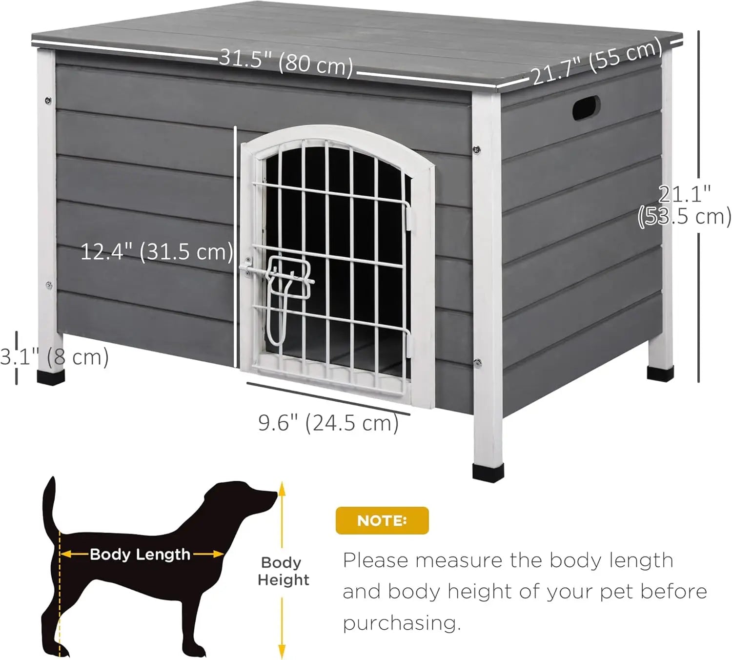 31" Wooden Dog Cage