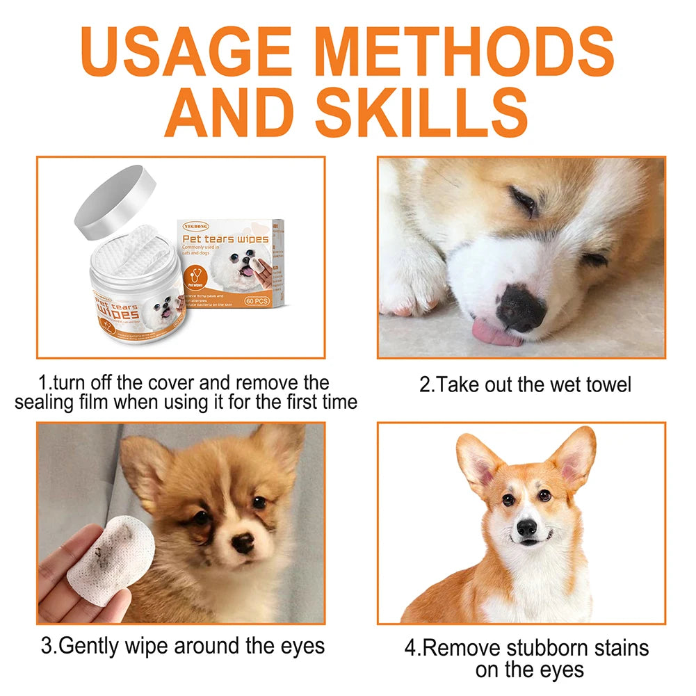 Cleaning Wipes Ear/Eye Stain