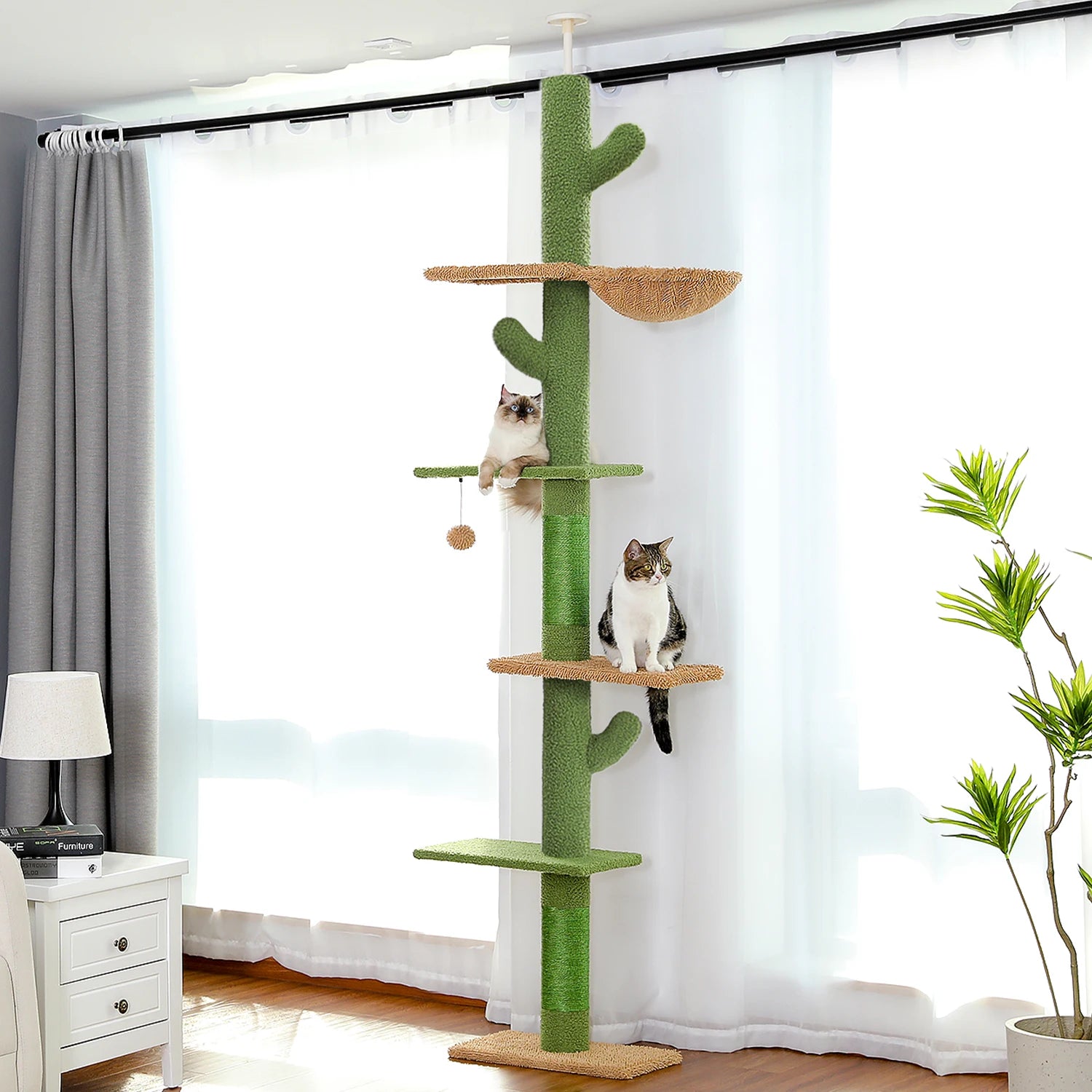 Cactus Cat Tree Floor to Ceiling Cat Tower