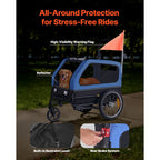 Dog Bike Trailer 2-in-1 Stroller