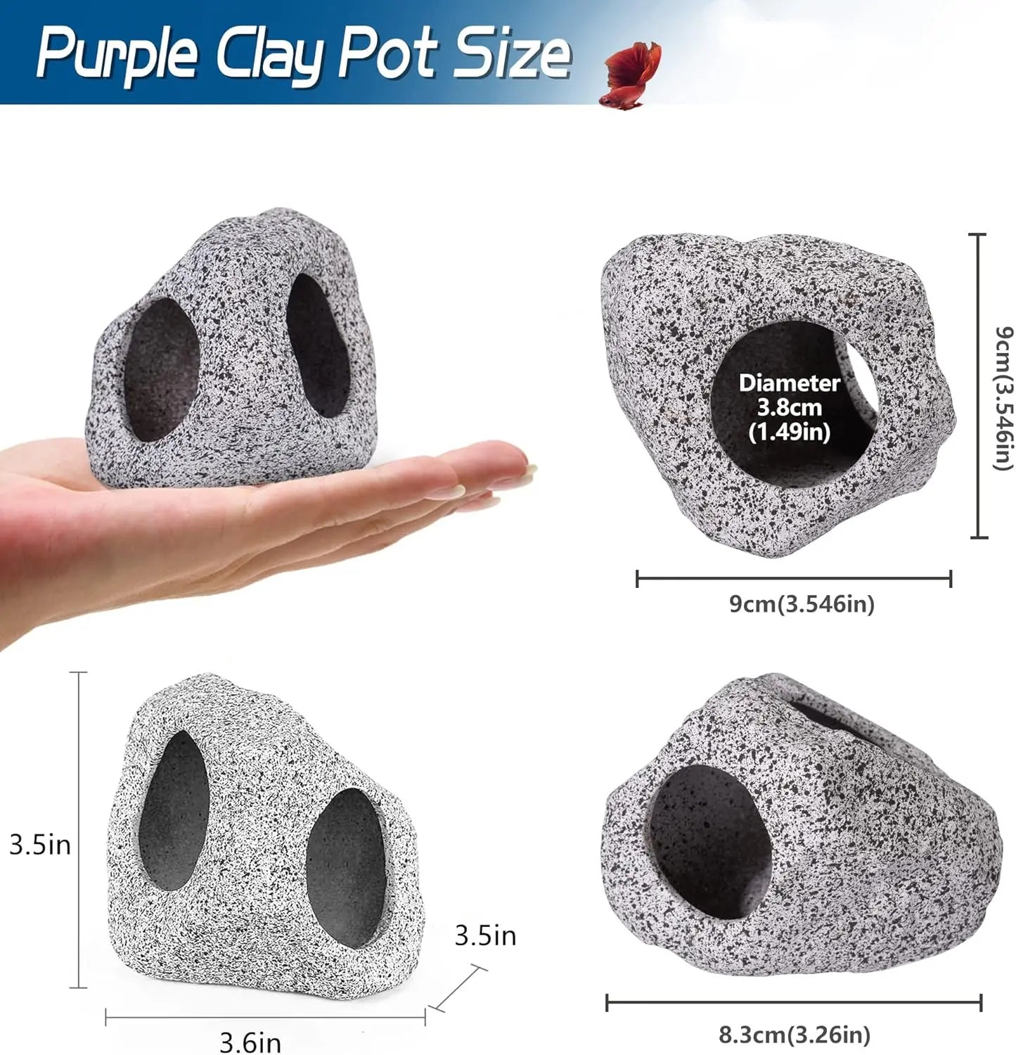 Ceramic Aquarium Cave Rock