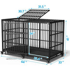 64" Heavy Duty  Indestructible Dog Crate