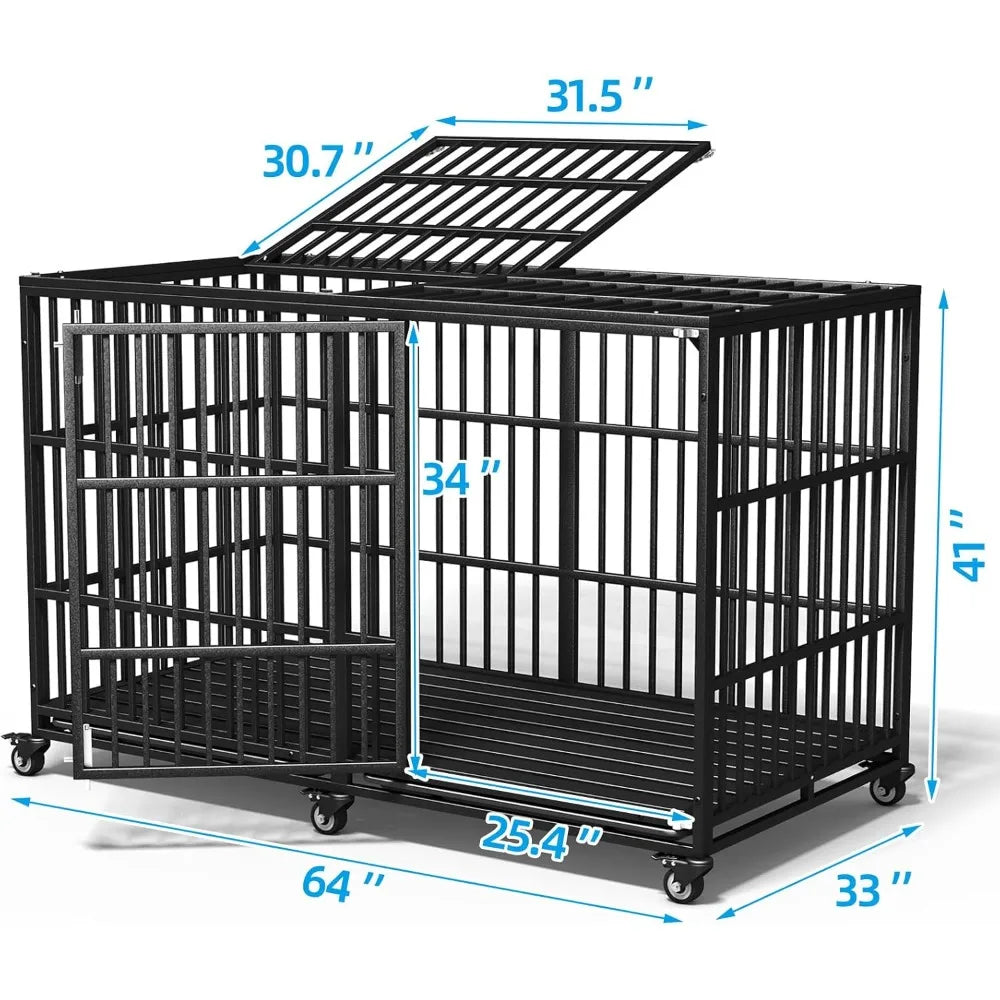 64" Heavy Duty  Indestructible Dog Crate