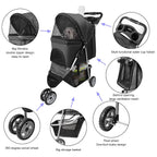 Pet Stroller for S Dogs/Cats