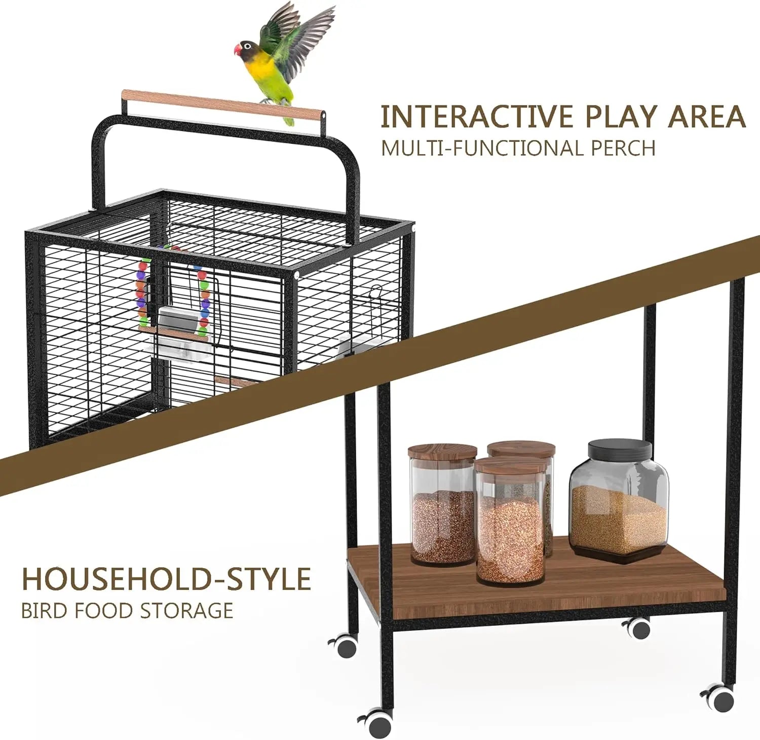 52-In Detachable Travel Birdcage