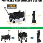 Collapsible Folding Beach Wagon Cart