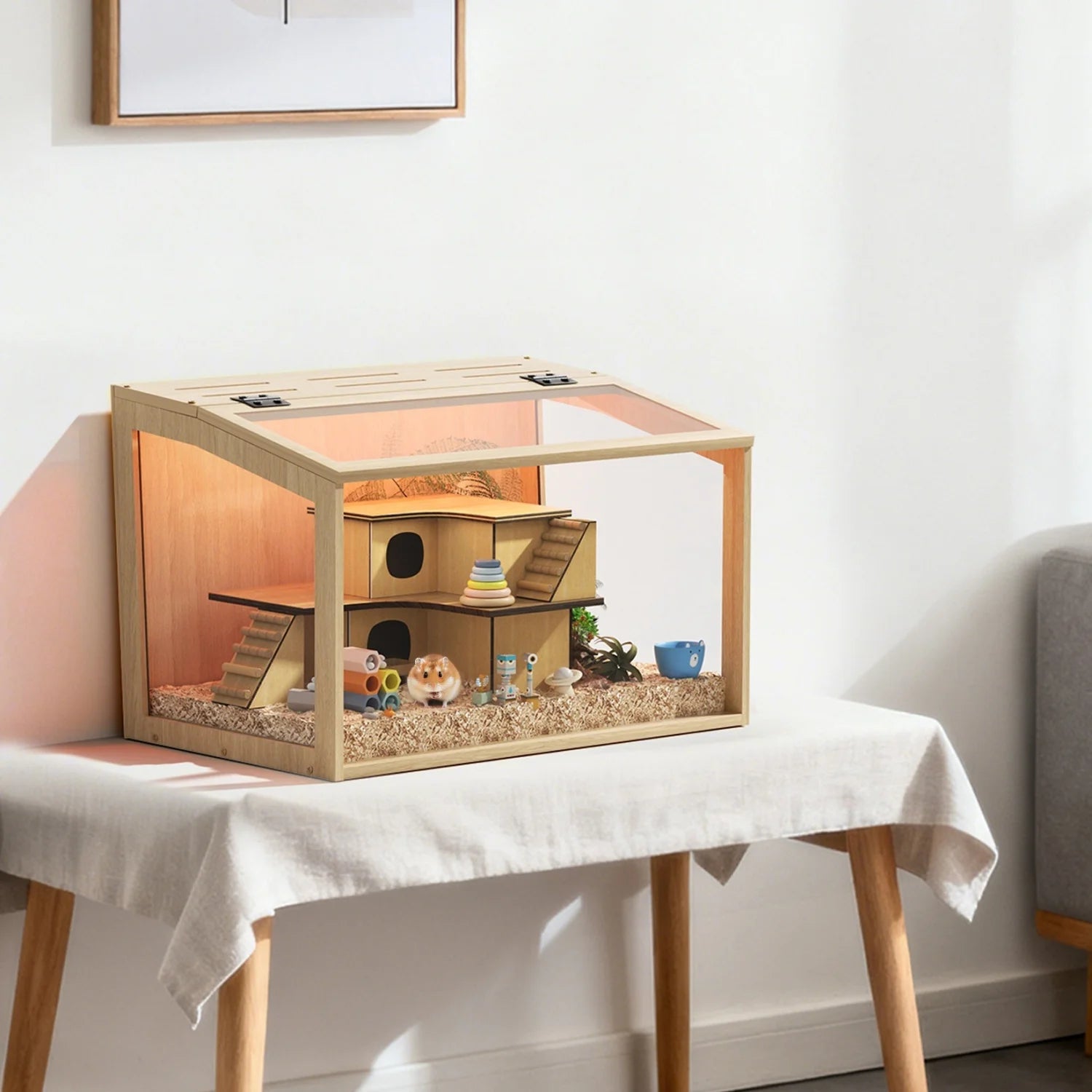 Large Wooden Hamster Cage