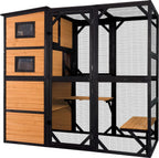 4-Tier Wooden Cat Enclosure