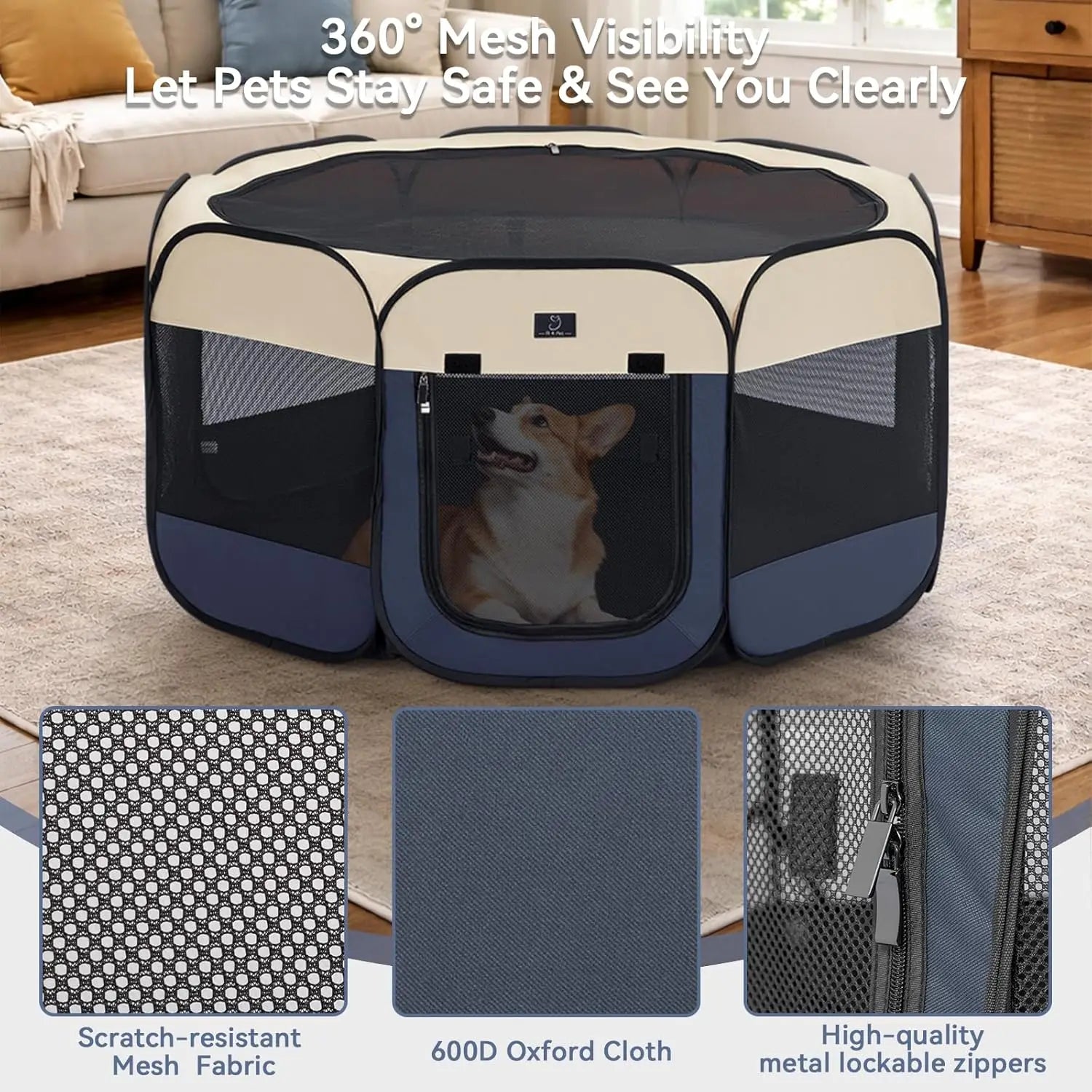 Pop-Up Playpen for Small Pets