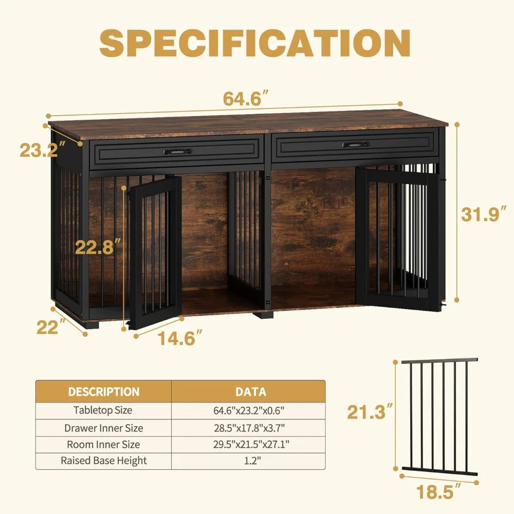 Large Wooden Dog Crate