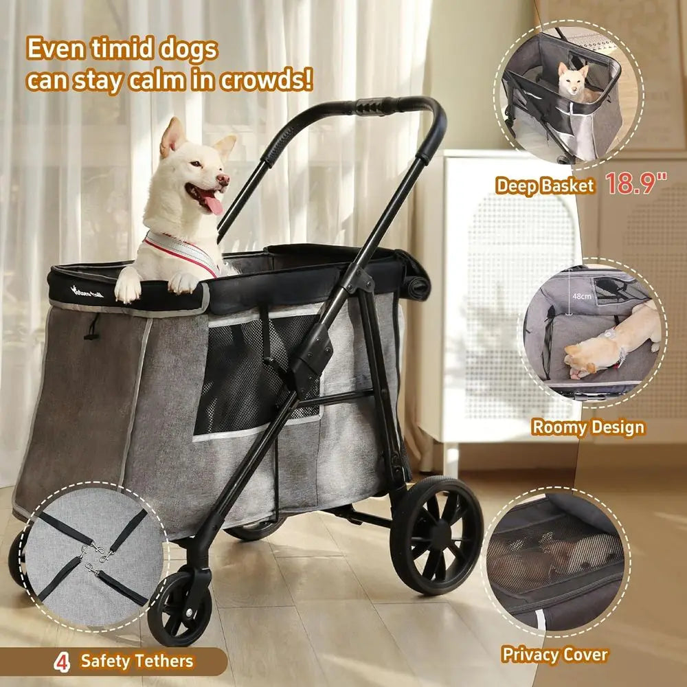 Medium Dog Stroller for Small to Large Dogs