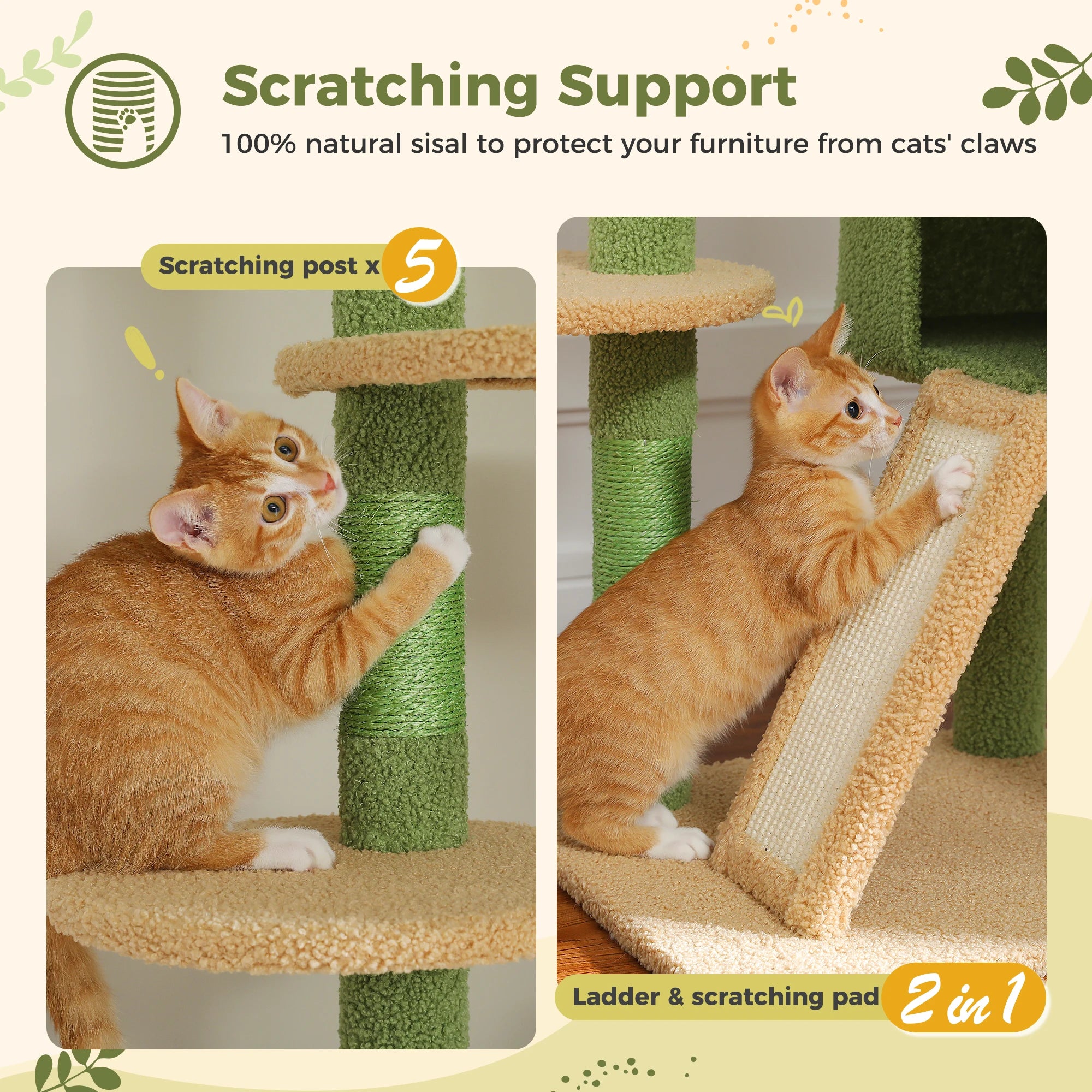 Height Adjustable Cat Tree