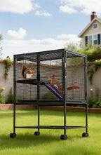 Multi-Level Metal Small Animal Cage