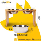 Bamboo Raised Dog Bowl