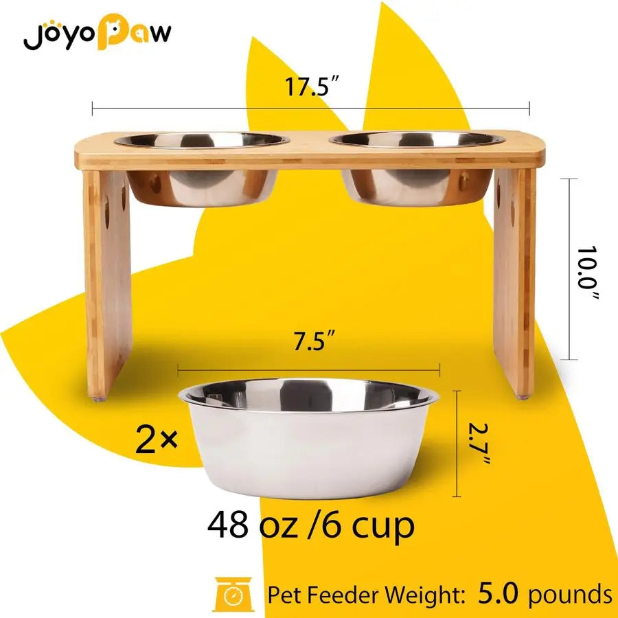 Bamboo Raised Dog Bowl