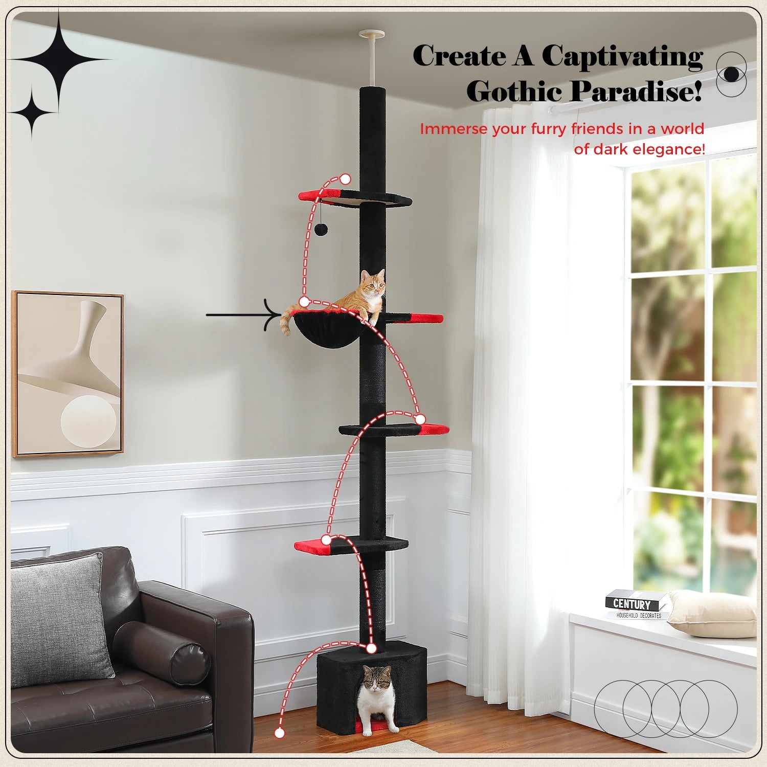 Adjustable Height Cat Tree