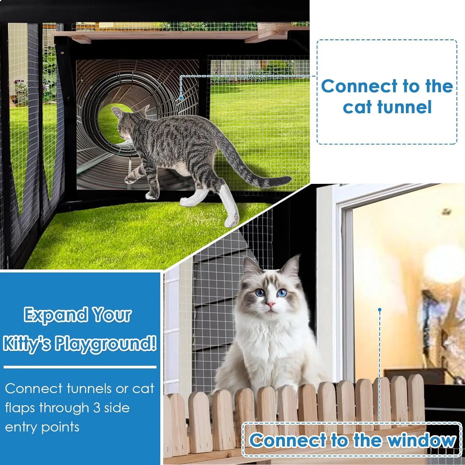 Cat Enclosure Walk-in 73"