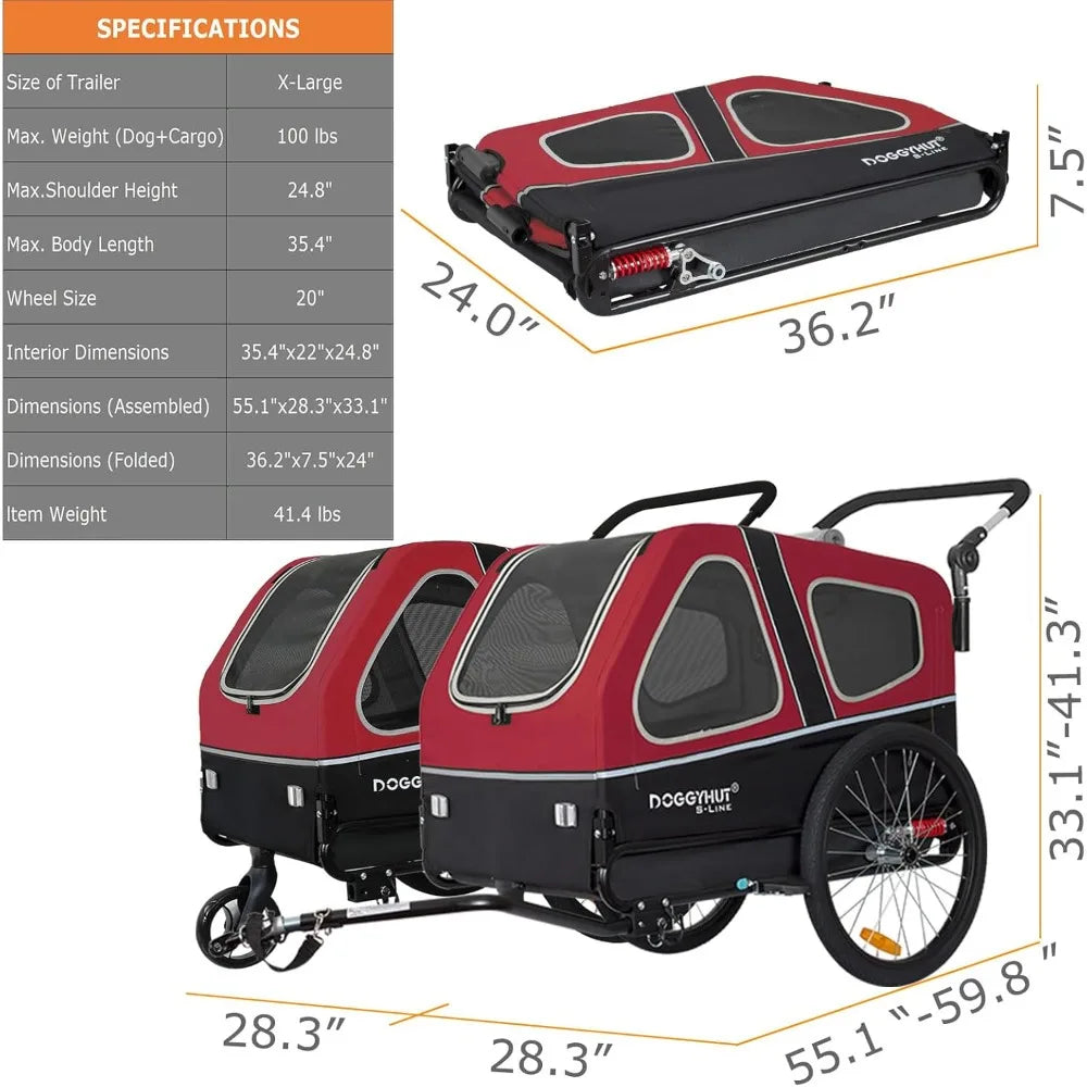 S-Line XL Dog Bike Trailer/Stroller
