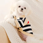 Luxury Dog Clothes Striped Cardigan