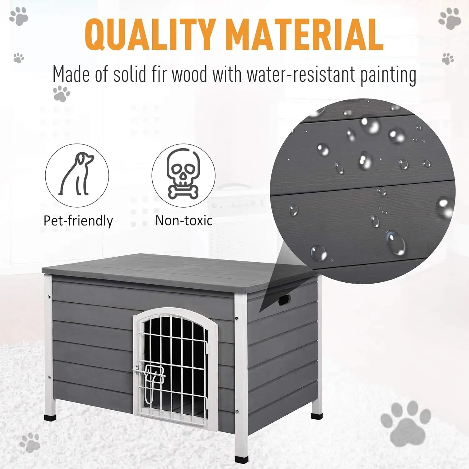 31" Wooden Dog Cage