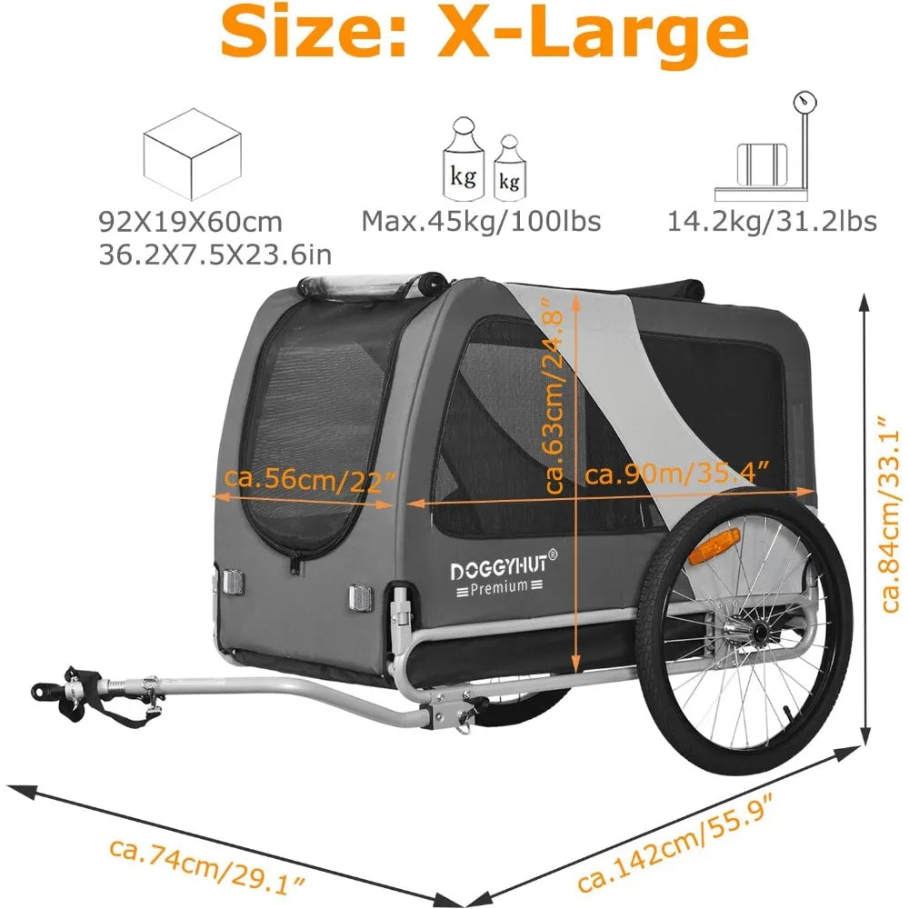 XL Pet Bike Trailer for Large Dog