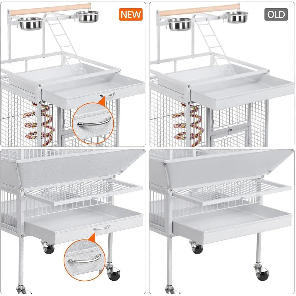Wrought Iron Play-top Cage, 61"