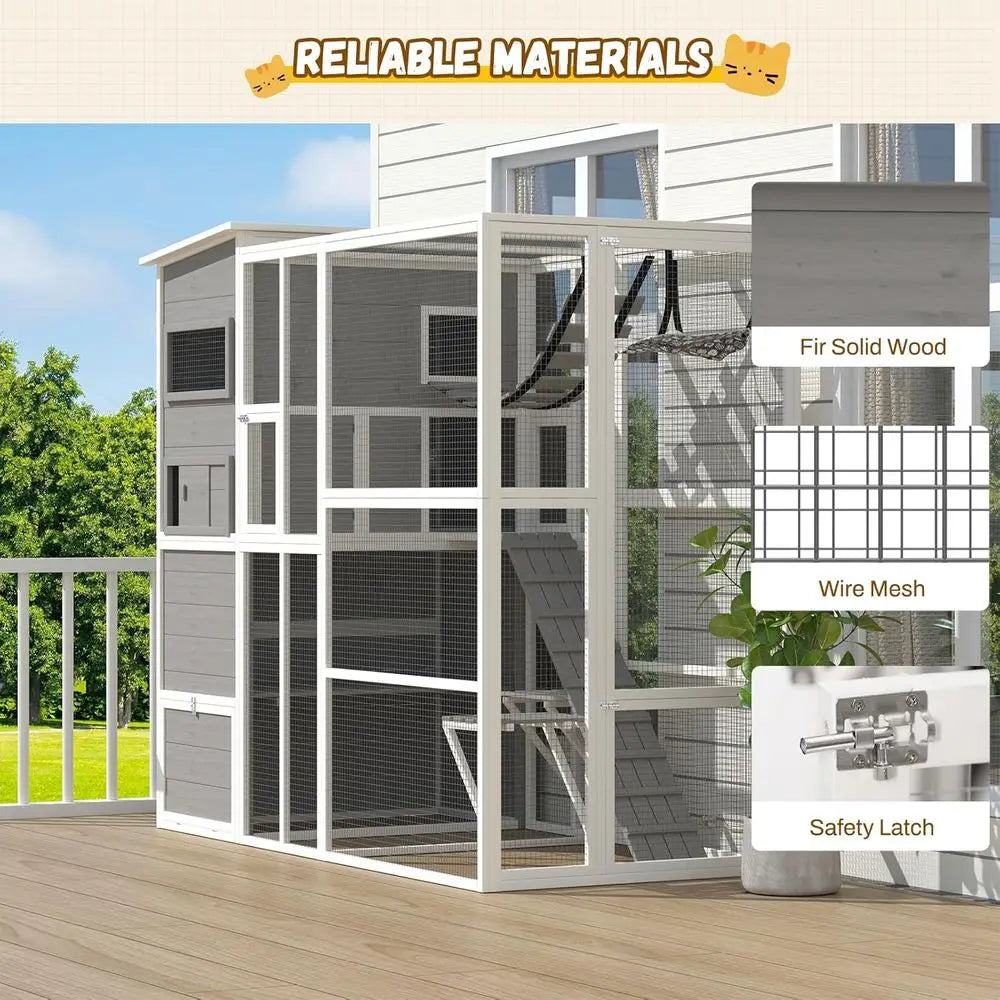 4-Tier Outdoor Cat Enclosure