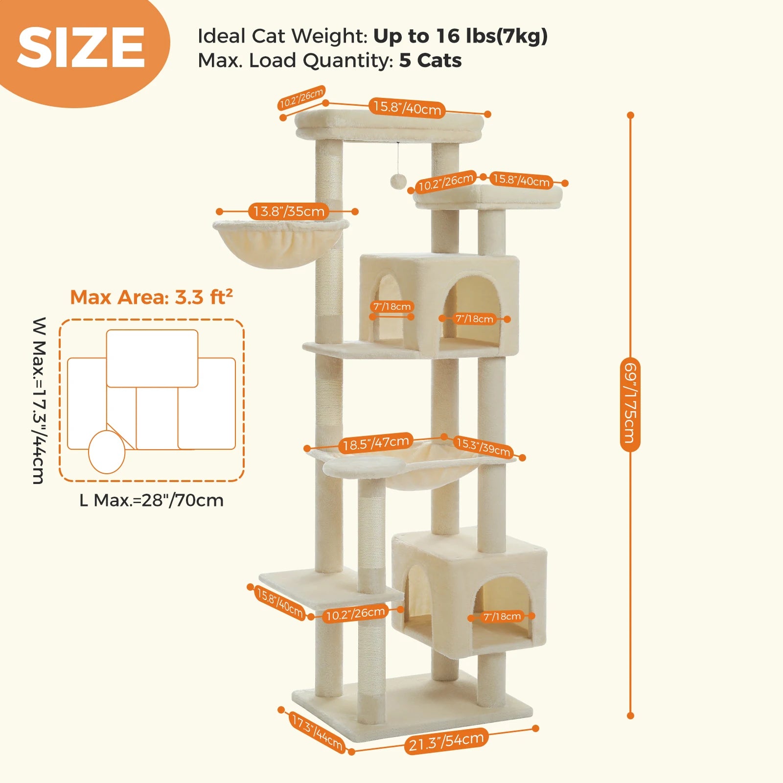 Tall Cat Tree Tower