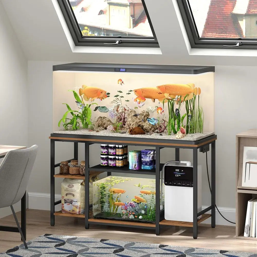 Heavy-Duty 3-Tier Metal Aquarium Stand
