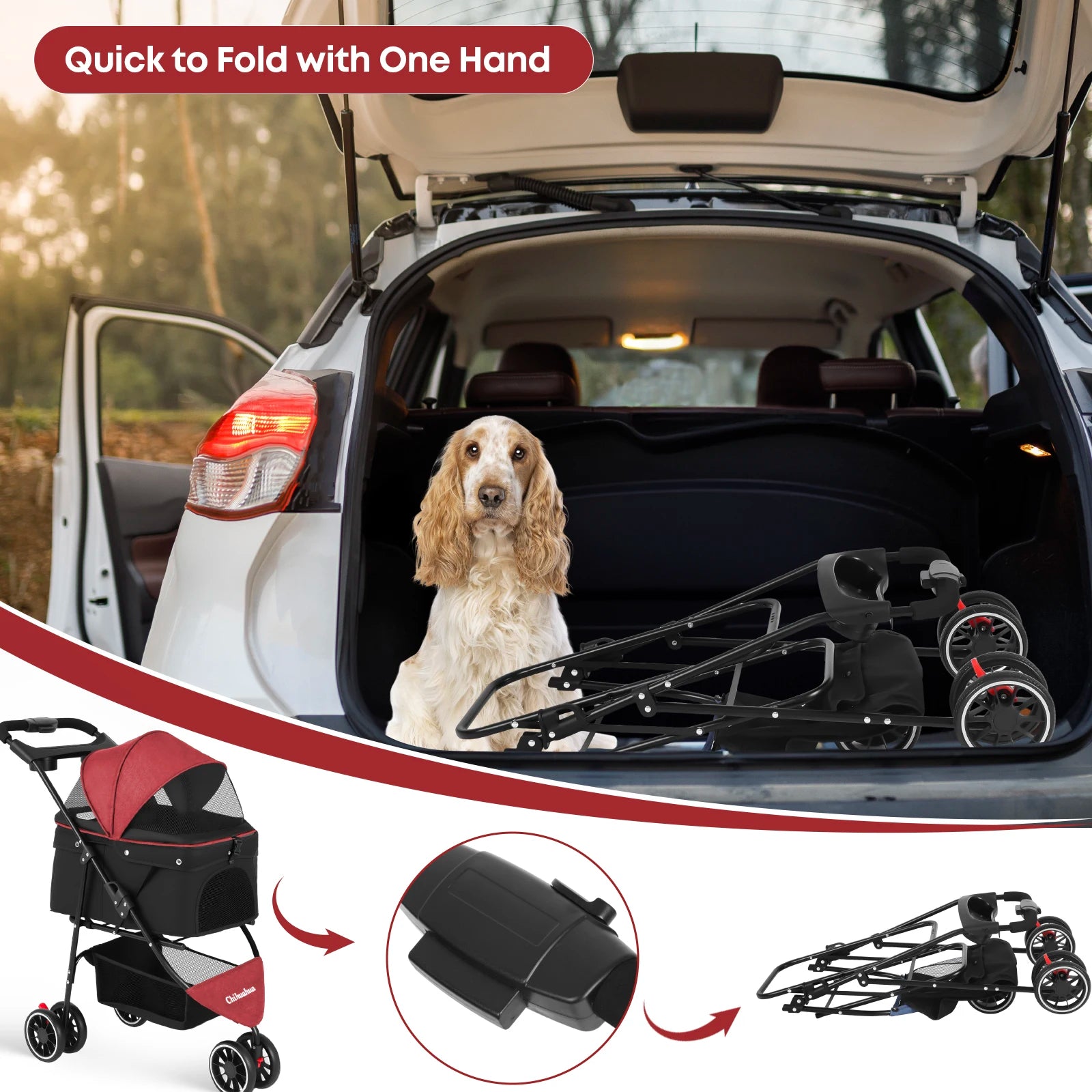 Stroller For S/M Cats/Dogs