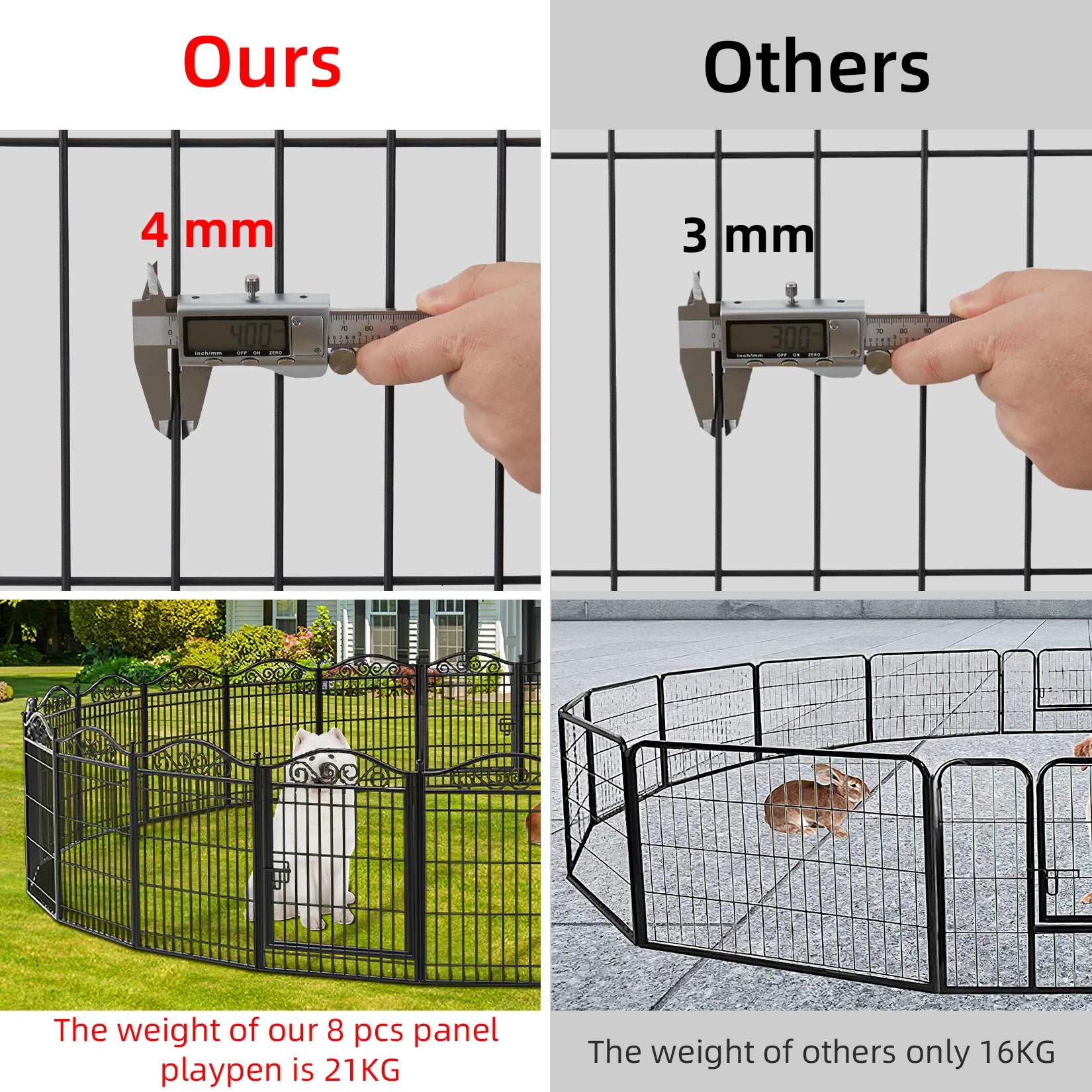 Metal Dog Playpen, Foldable