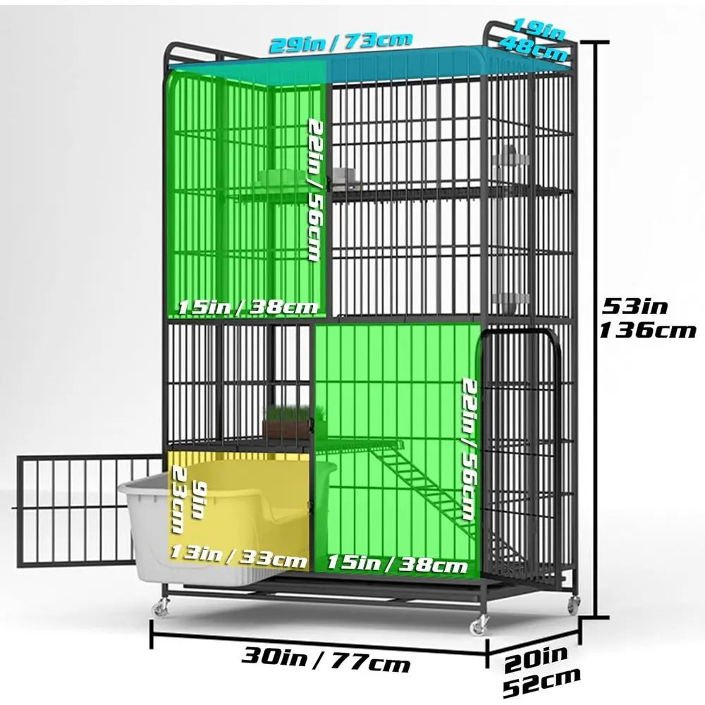 4-Tier Folding Cat Enclosure